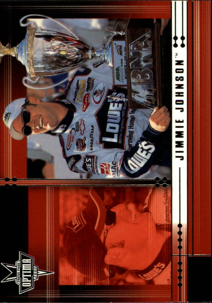 2002 Press Pass Optima #14 Jimmie Johnson CRC