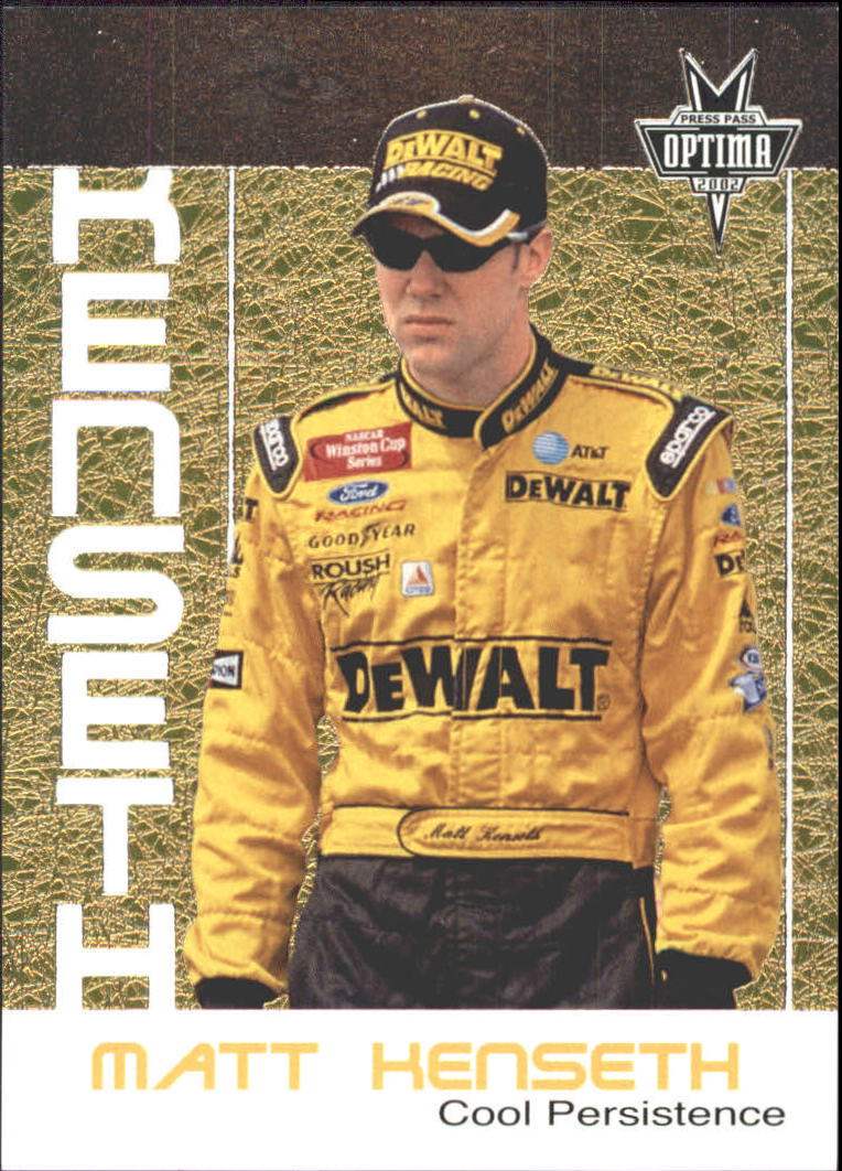 2002 Press Pass Optima Cool Persistence #CP7 Matt Kenseth