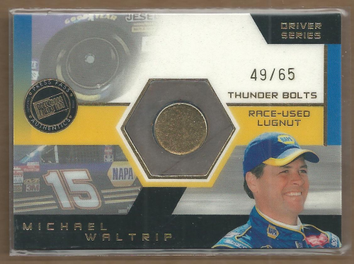 2003 Press Pass Optima Thunder Bolts Drivers #TBD18 Michael Waltrip/65