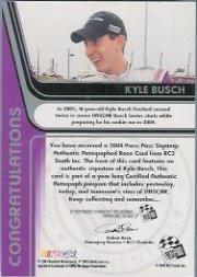 2004 Press Pass Signings #10 Kyle Busch O/P/S/T/V back image