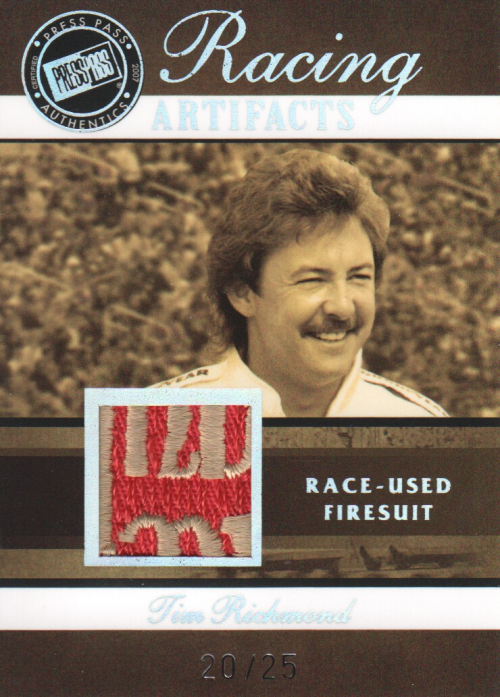 2007 Press Pass Legends Racing Artifacts Firesuit Patch #TRF Tim Richmond