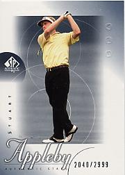 2001 SP Authentic #89 Stuart Appleby AS RC