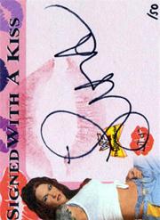 2001 Fleer WWF The Ultimate Diva Collection Signed with a Kiss #4 Lita