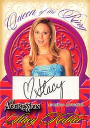 2003 Fleer WWE Aggression Queens Of The Ring Autographs #3 Stacy Keibler