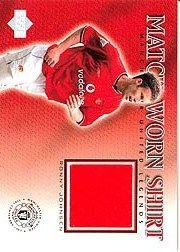 2002 Upper Deck Manchester United Legends Match Worn Shirts #RJS Ronny Johnsen SP