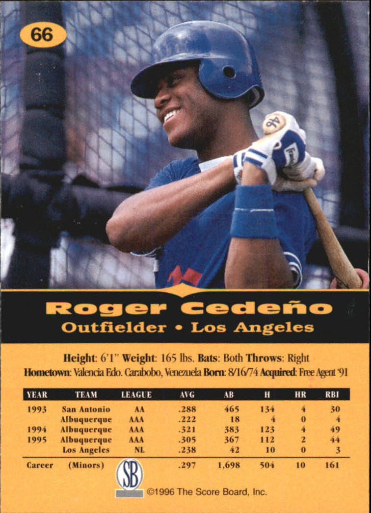 Score Board All Sport Ppf Roger Cedeno Nm Mt The