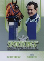 2008 Sportkings Double Memorabilia Silver #10 Secretariat/Ron Turcotte