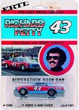 1981 Ertl Superstock 1:64 #43 R.Petty/STP '80 Chevy blue above/and below red stripe on sides