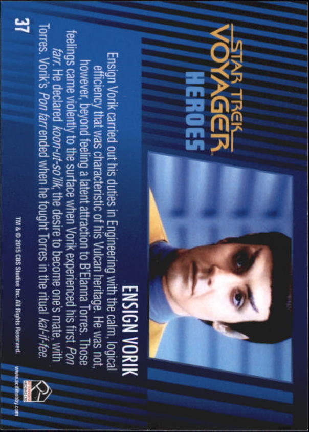 2015 Rittenhouse Star Trek Voyager Heroes And Villains 37 Ensign Vorik