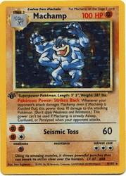 1999 Pokemon Base Unlimited #8  Machamp (holo) (R) 1st Ed. Only