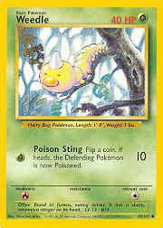1999 Pokemon Base Unlimited #69  Weedle (C)