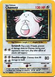 1999 Pokemon Base Unlimited #3 Chansey (holo) (R)