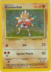 1999 Pokemon Base Unlimited #7 Hitmonchan (holo) (R)