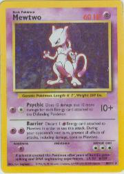 1999 Pokemon Base Unlimited #10 Mewtwo (holo) (R)