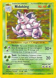 1999 Pokemon Base Unlimited #11 Nidoking (holo) (R)