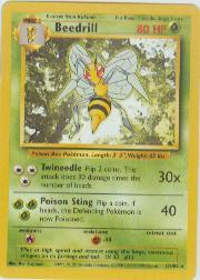 1999 Pokemon Base Unlimited #17  Beedrill (R)