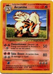 1999 Pokemon Base Unlimited #23  Arcanine (U)