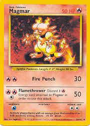 1999 Pokemon Base Unlimited #36  Magmar (U)