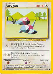 1999 Pokemon Base Unlimited #39  Porygon (U)