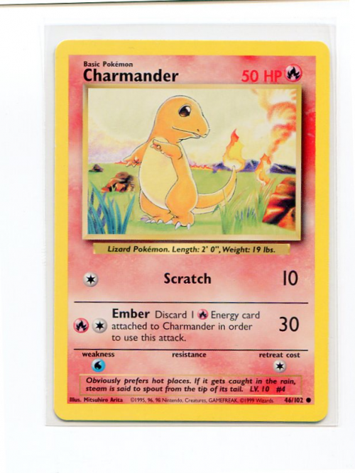 1999 Pokemon Base Unlimited #46  Charmander (C)
