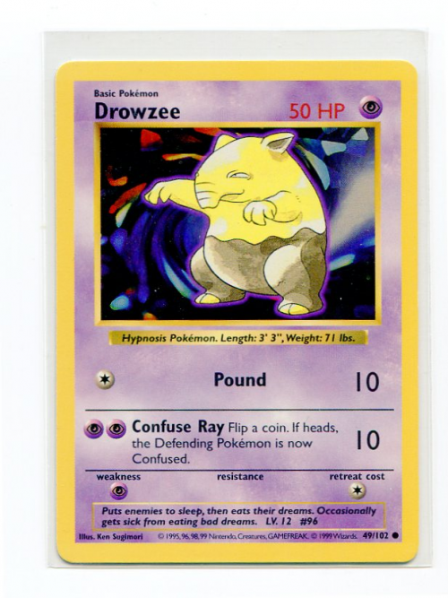 1999 Pokemon Base Unlimited #49  Drowzee (C)