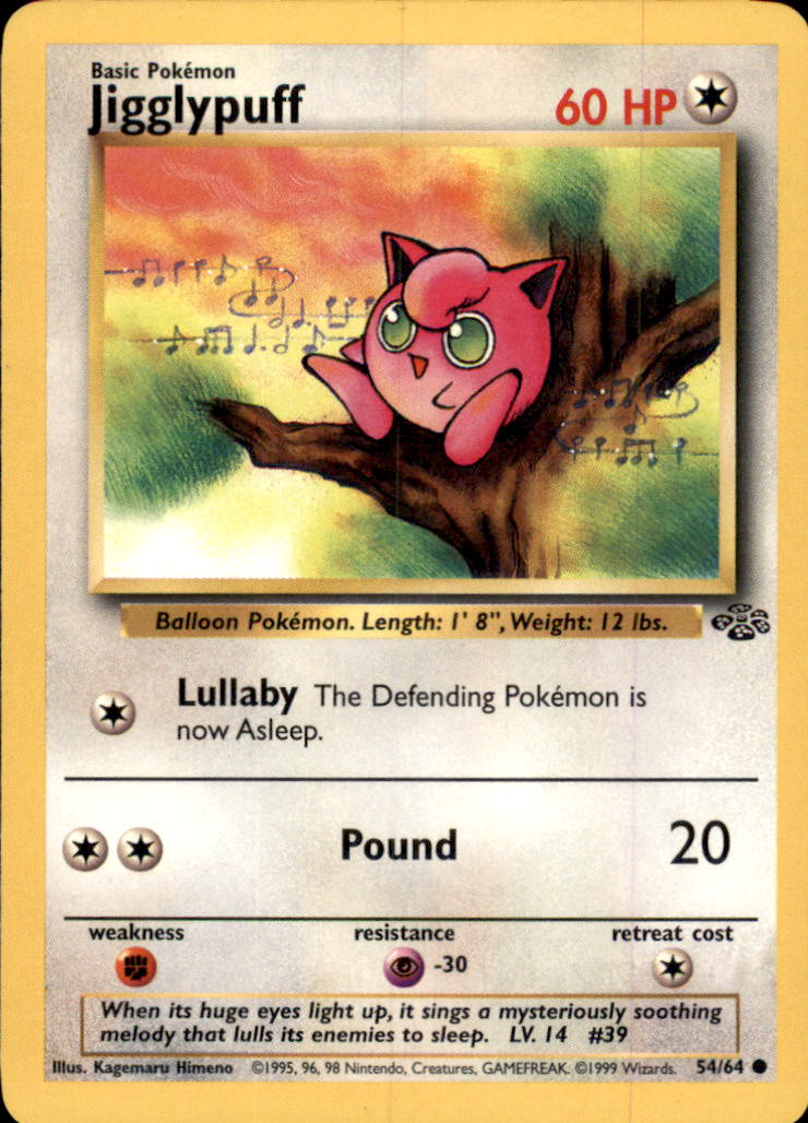 1999 Pokemon Jungle Unlimited #54  Jigglypuff (C)