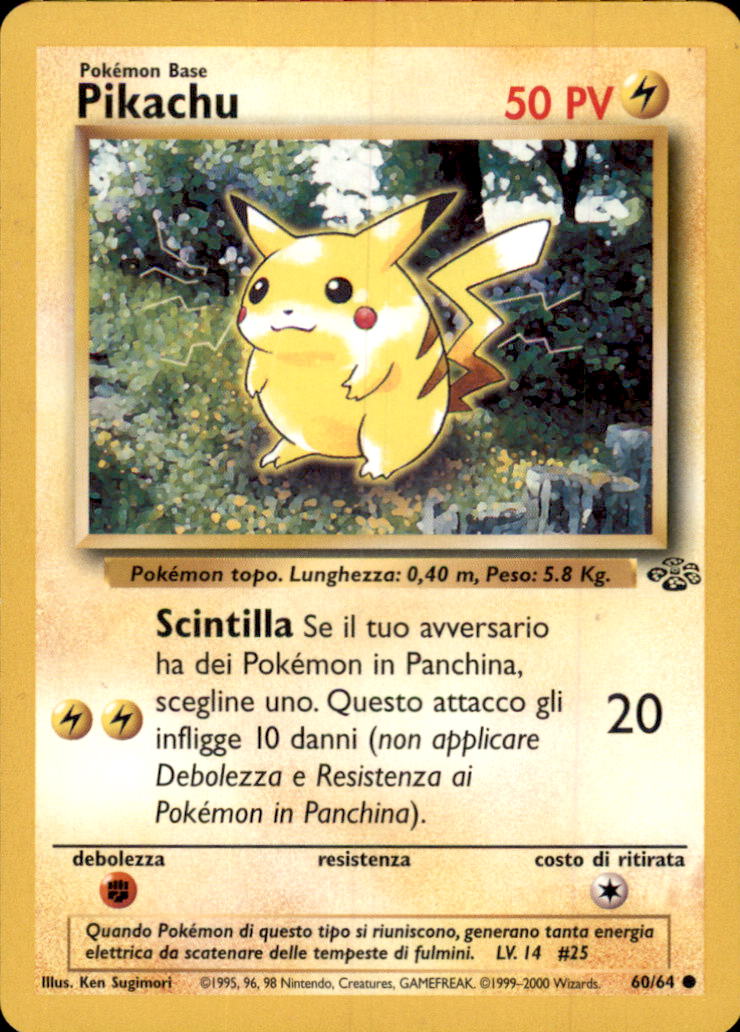1999 Pokemon Jungle Unlimited #60  Pikachu (C)