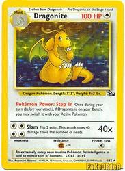 1999 Pokemon Fossil Unlimited #4 Dragonite (holo) (R)