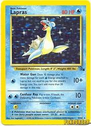 1999 Pokemon Fossil Unlimited #10 Lapras (holo) (R)