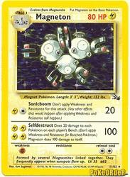 1999 Pokemon Fossil Unlimited #11 Magneton (holo) (R)