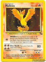 1999 Pokemon Fossil Unlimited #12 Moltres (holo) (R)