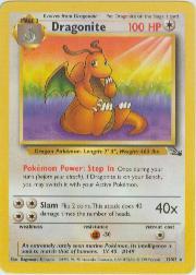 1999 Pokemon Fossil Unlimited #19  Dragonite (R)