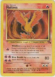 1999 Pokemon Fossil Unlimited #27  Moltres (R)