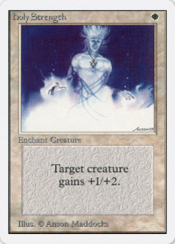 1993 Magic the Gathering Unlimited #116 Holy Strength C :W: