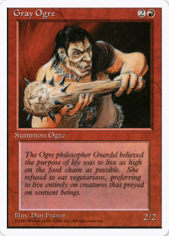 1995 Magic the Gathering 4th Edition #146 Gray Ogre C :R: