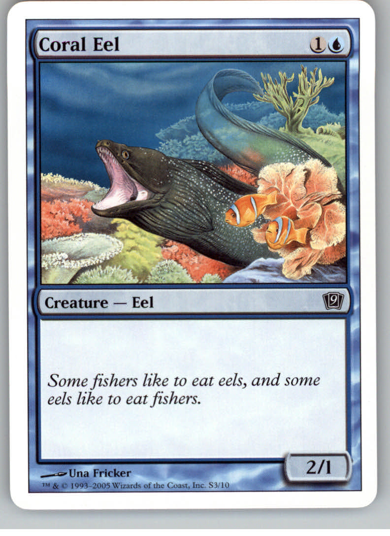 2005 Magic the Gathering 9th Edition #50  Coral Eel C :B: