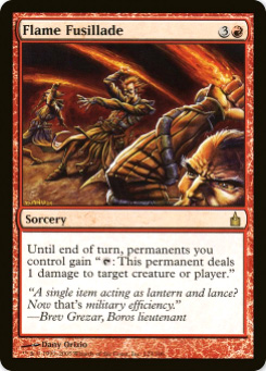 2005 Magic the Gathering Ravnica: City of Guilds #90  Flame Fusillade R :R: