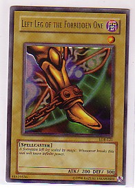 2002 Yu-Gi-Oh Legend of Blue Eyes White Dragon Unlimited #LOB-121  Left Leg of Forbid.One (UR)