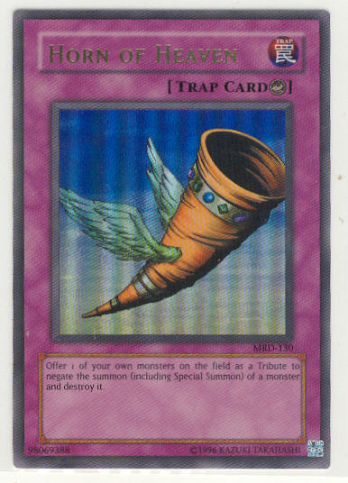 2002 Yu-Gi-Oh Metal Raiders Unlimited #MRD-130  Horn of Heaven (UR)