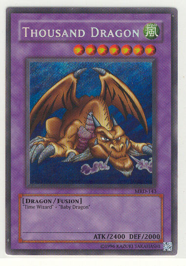 2002 Yu-Gi-Oh Metal Raiders Unlimited #MRD-143  Thousand Dragon (SCR)