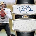 ToppsFinestFootballAutoJumboRelicGoldRefracotrBrees