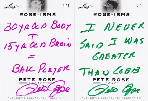 Card gallery: Leaf readies Pete Rose Legacy set - Beckett News