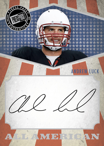 Andrew Luck Autographed Card With Certificate of Authenticity 