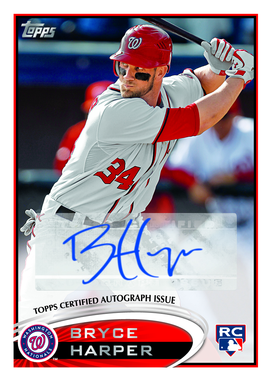 bryce harper signed baseball card