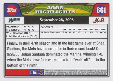 2005 Topps Johan Santana Baseball Cards #713