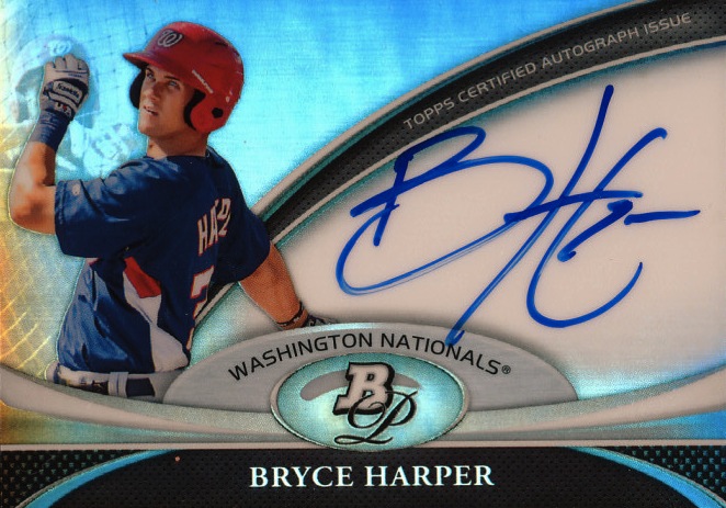 Autographed 2015 Topps Washington Nationals: Bryce Harper and 