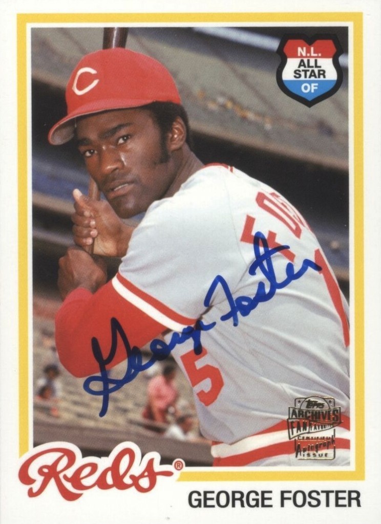 George Foster autographed Baseball Card (Cincinnati Reds) 1973