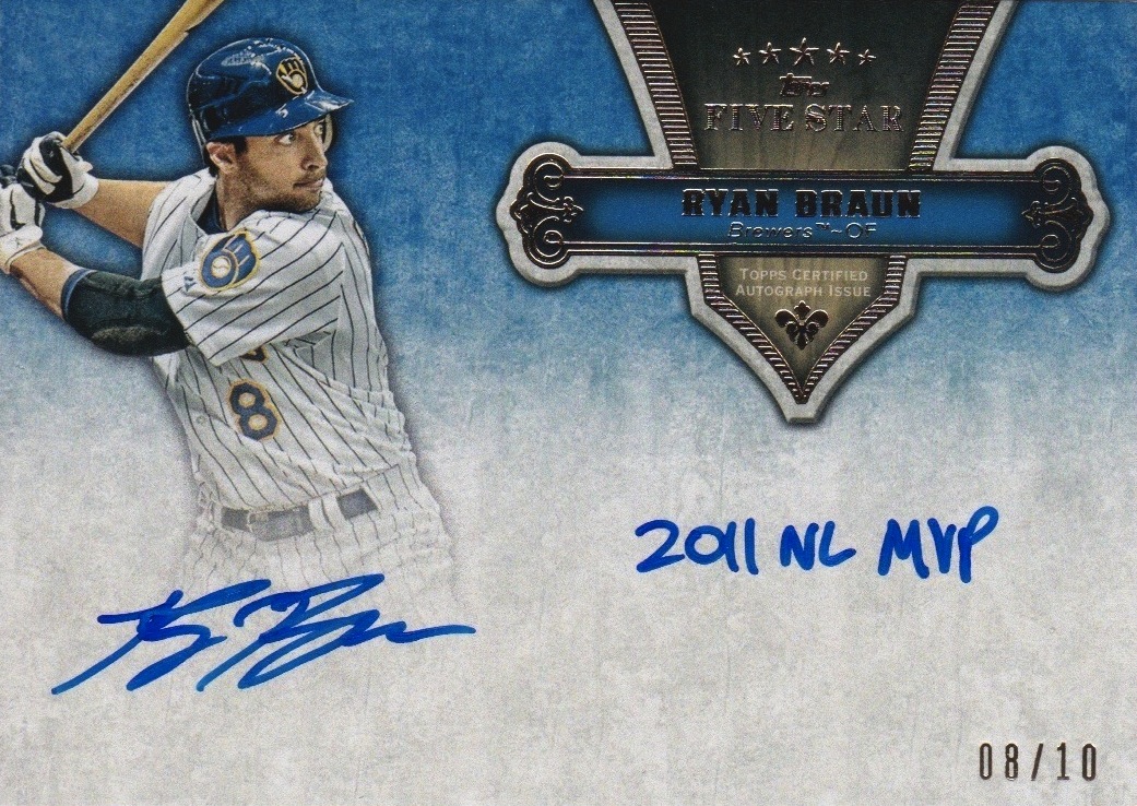 Autographed Milwaukee Brewers Ryan Braun 2007 Topps Bowmans Best #97 Rookie  Card