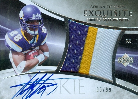 NFL Adrian Peterson Signed Trading Cards, Collectible Adrian Peterson  Signed Trading Cards