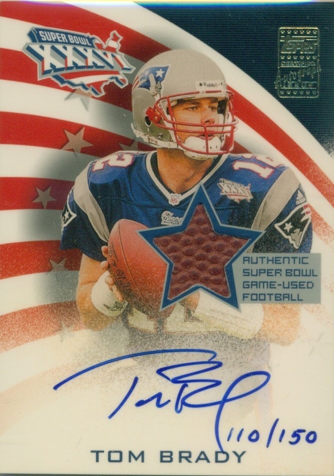 2002 Topps Tom Brady Super Bowl Patch Auto /150 Archive - Blowout